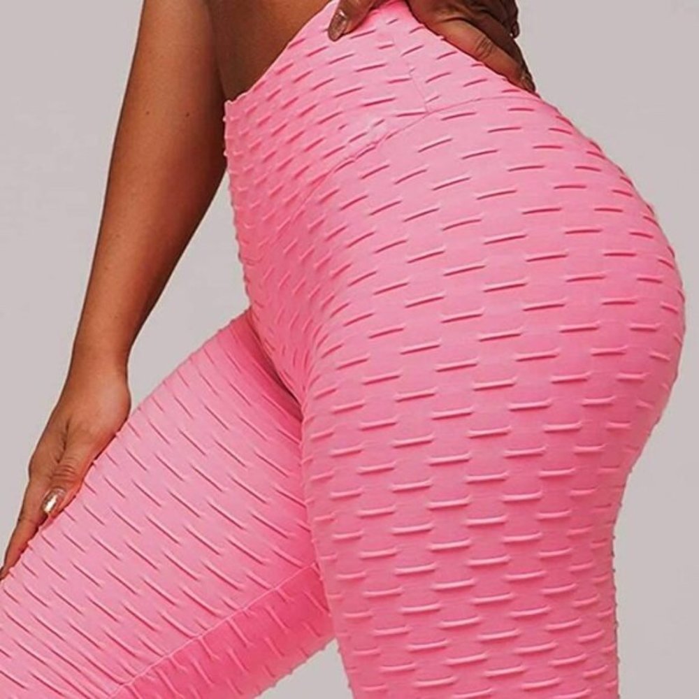 NTW Anticellulite Fitness Leggings Pants Pink - Picture 6 of 9